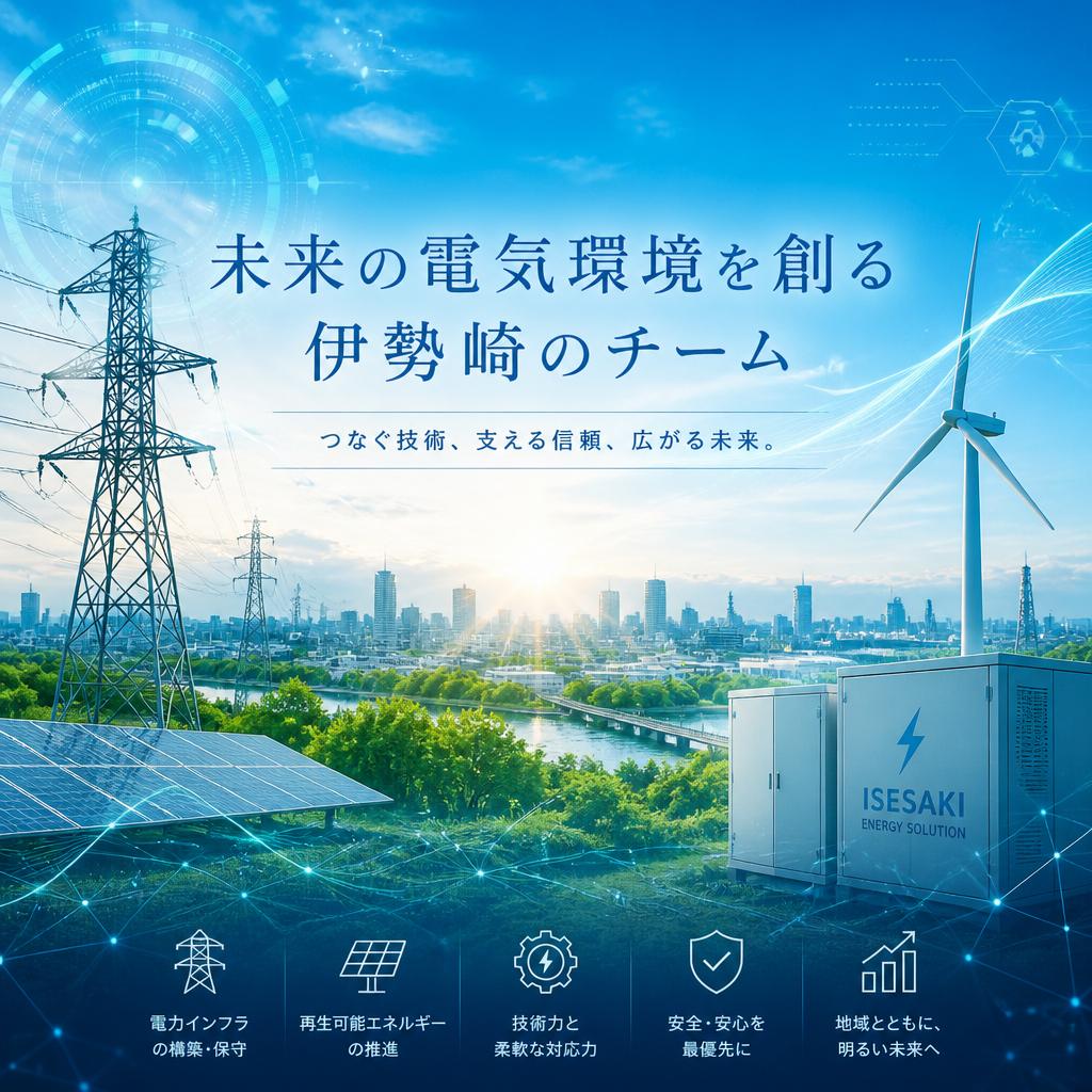 未来の電気環境を創る伊勢崎のチーム